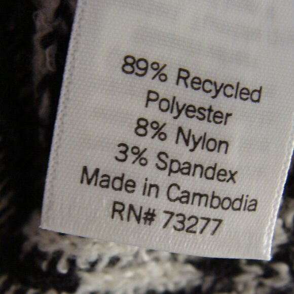 CROFT & BARROW Black & White Long Sleeve SQUISHY Belted CARDIGAN Sweater Sz 2X - Picture 4 of 6